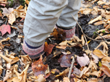 On s'est enfoncé les deux pieds dans la boue! - Photo : Carole Beauchesne
