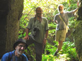 Trois pro de la bryologie, Formation Kucyniak, Saint-Hippolyte, 7 septembre 2015. Photo : Samuel Lauzon
